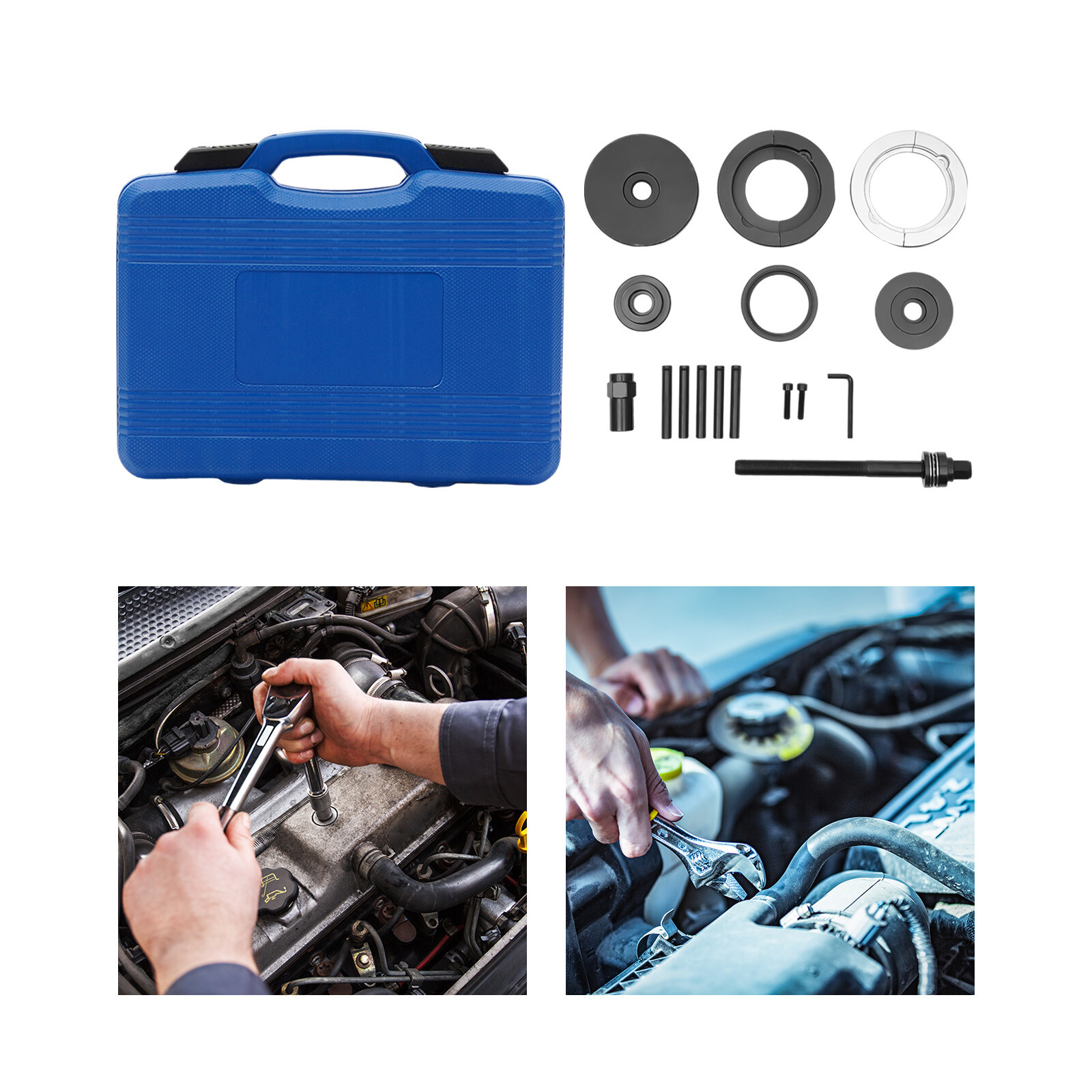 16PC 85mm Front Wheel Bearing Hub Removal Adapter Puller Tool For VW T5 Touareg