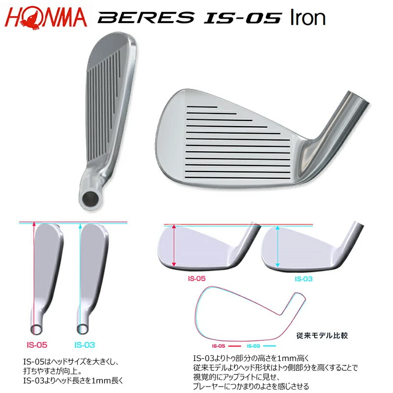 HONMA BERES IS-05 #4 Iron 19.5° RH 3Star ARMRQ48 3S R-Flex Graphite Japan NEW - Image 2 of 4