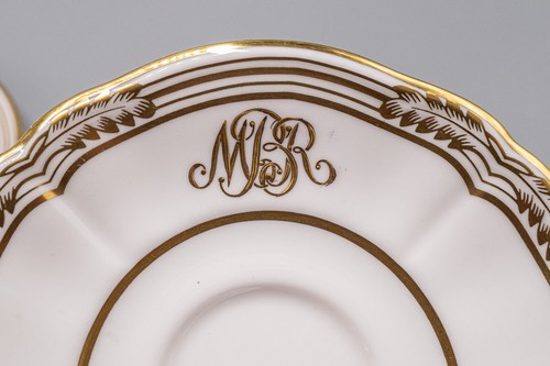 Spode Sheffield Demitasse Cup & Saucers - Set of 8 MONOGRAM MBR - FREE USA SHIP - Picture 8 of 16