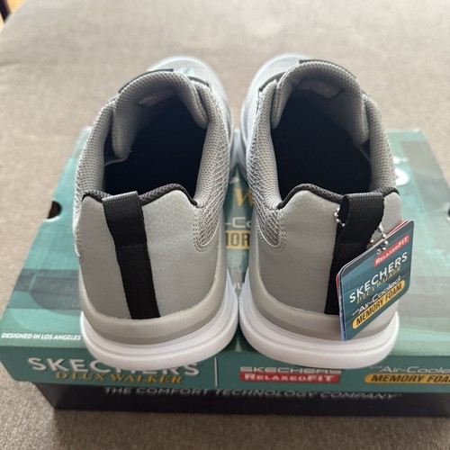 SKECHERS D'Lux Walker Pensive Gray/Black Mens Size 11 Extra Wide Fit NIB - Picture 7 of 9
