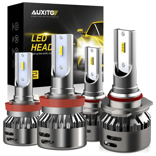 AUXITO Combo 9005+H11 LED Headlight Conversion Kit High Low Beam Bulbs C7 1/2set - Picture 2 of 22