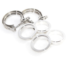 2pcs 2.5 Inch Stainless Steel V-band Clamp Kit Malefemale Turbo Exhaust Vband