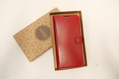Surazo Handyhülle Aus Leder RFID Wallet Case  Costa Rot Schwarz Neu Rechnung Mw