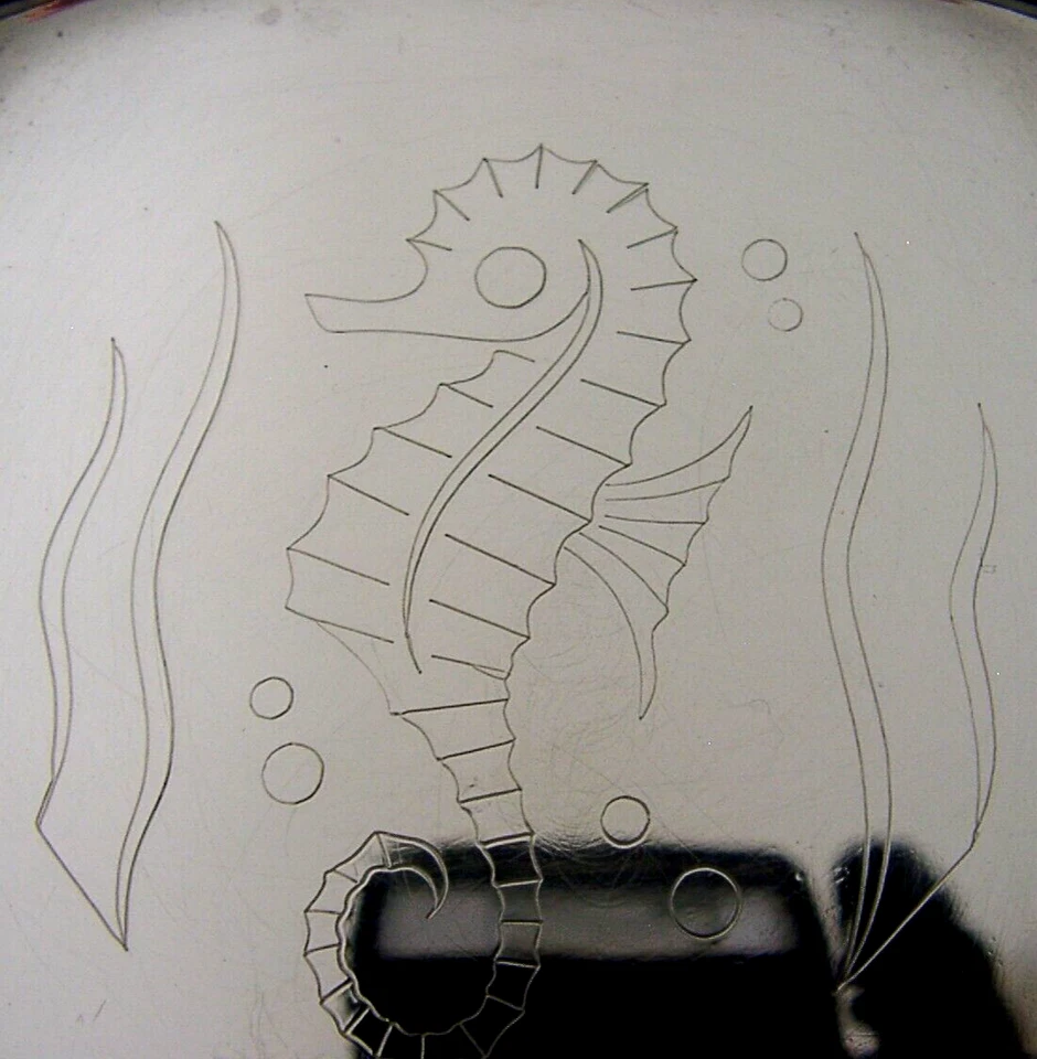 A E JONES PLATA ESTERLINA CABALLITO DE MAR PLATO 1960 GEOFFREY BELLAMY MEDIADOS DE SIGLO Foto 4 de 4