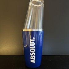 Absolut Vodka Wodka Shaker Mixer Glas Cocktailzubeh&ouml;r Edelstahl Bar NEU