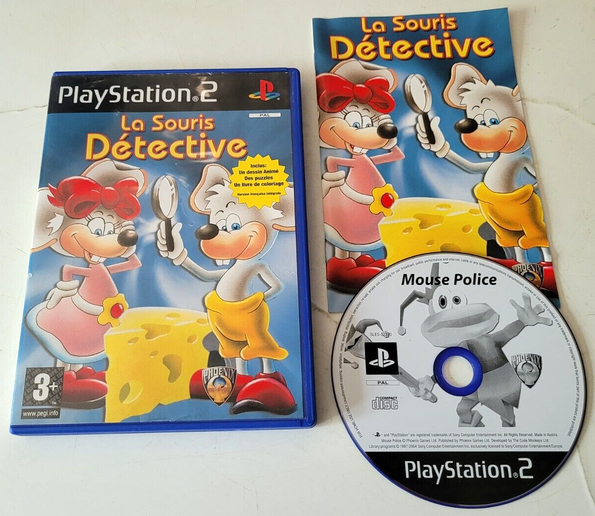 Jeu PS2 La Souris Détective Avec Notice - Éducatif, PEGI 3, Testé Et Fonctionnel, Expédition Rapide