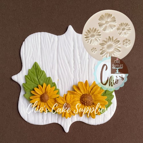 Daisies / dandelion / sunflower flowers silicone mold. 6 cavities - Picture 2 of 10