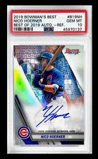 NICO HOERNER 2019 BOWMANS BEST OF 2019 #B19NH AUTO REF PSA 10 GEM MINT RARE CARD