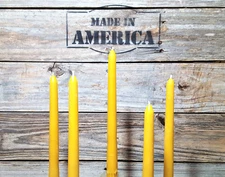 48 -12" 100% Pure American Beeswax Standard Taper Candles NO Additives Ever