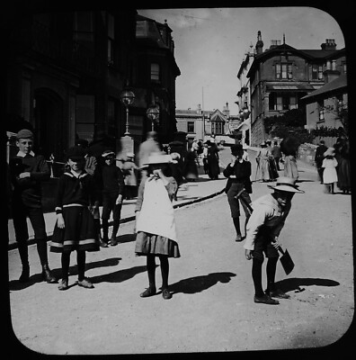 Magische Laternenrutsche ISLE OF WIGHT KINDER IN SANDOWN PIER STREET UM 1900 FOTO