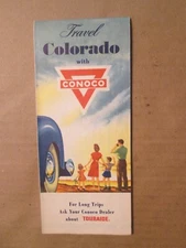 Conoco Highway Road Map of Colorado 1956