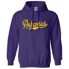 Arkansas Script HOODIE | Sports Team Football Baseball Jersey Hooded Sweatshirt