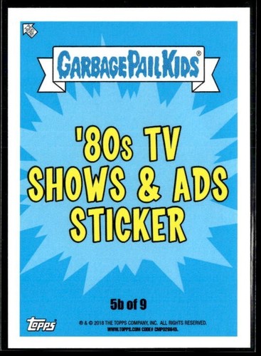 2018 Topps Garbage Pail Kids We Hate the 80's #5b Livid Larry NS01R01I - Foto 2 di 2
