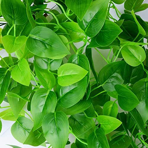 2 Pack of 3.6ft Artificial Hanging Plants Fake Ivy Vine Fake Ivy Leaves for - Picture 2 of 7