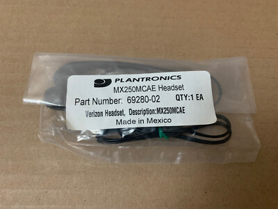 New Plantronics Boom Headset MX250 MCAE 2.5mm Port Headphone Earbud MX250MCAE