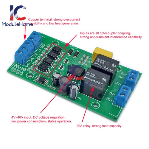 DC Motor Controller Forward Reverse 20A High Current Control Board 5V ...