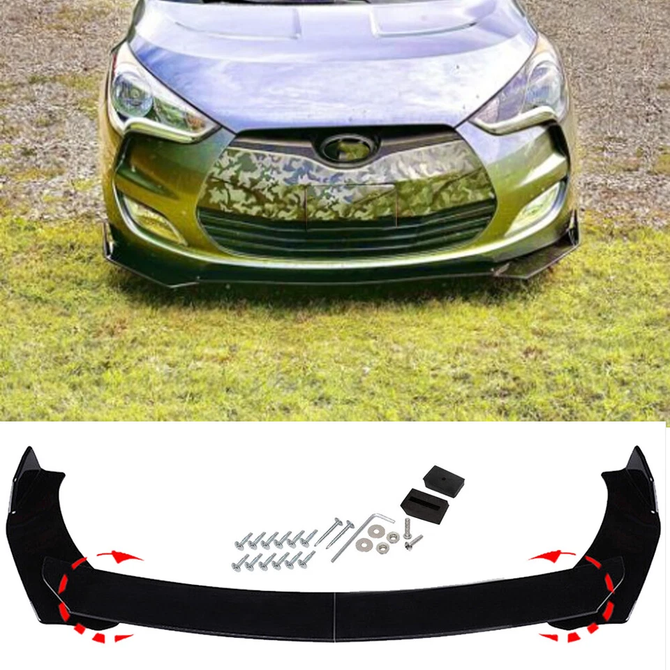 For Toyota Corolla Side Skirt Front & Rear Bumper Lip Splitter Spoiler Black Foto 4 de 4