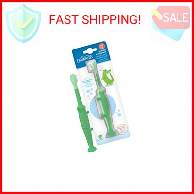 Dr. Brown's Baby and Toddler Toothbrush - Crocodile, BPA Free - Age 1-4Y