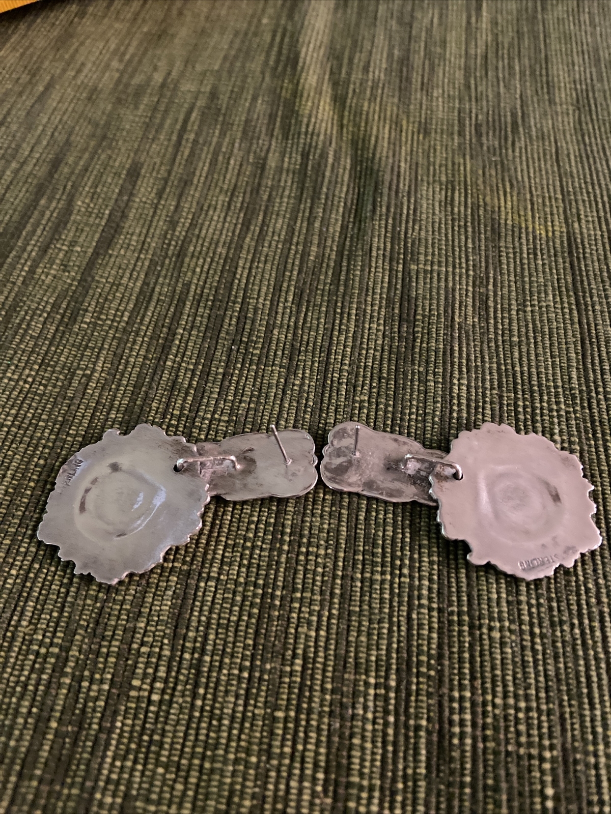 Vintage Unsigned Foree Hunsicker Sterling Silver Luggage Tag Post