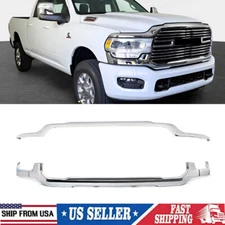 Chrome Front Upper+Lower Grille Molding Trim Fits For Ram 2500 3500 2019-2024 US
