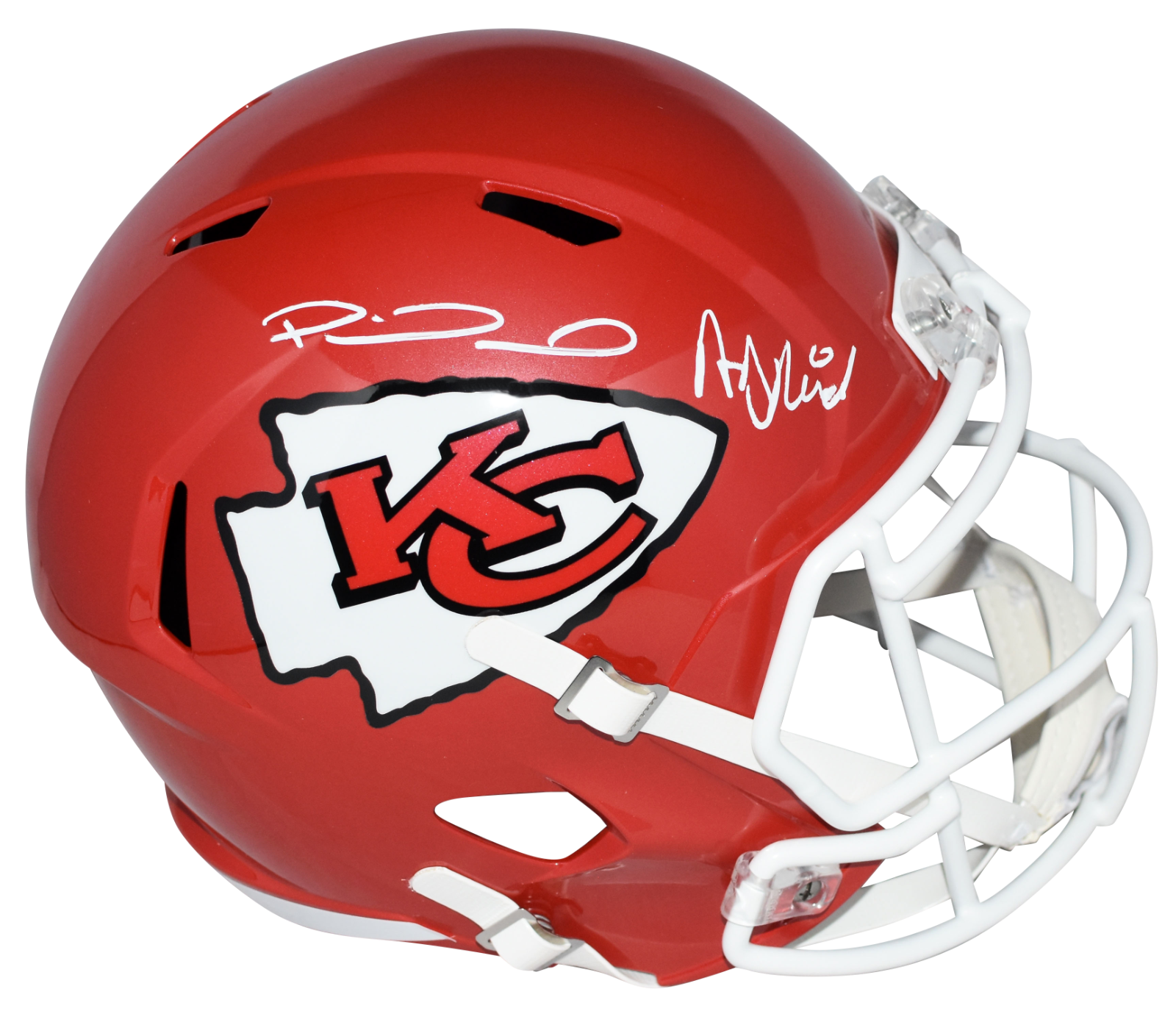 PATRICK MAHOMES & ANDY REID SIGNED CHIEFS SUPER BOWL 58 LVIII FULL SIZE HELMET 