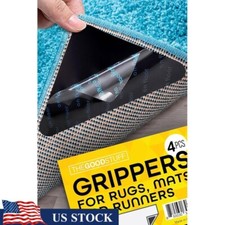 Anti Slip Rug Corner Grippers 4 Pack Triangular Holders Floors  Carpets New