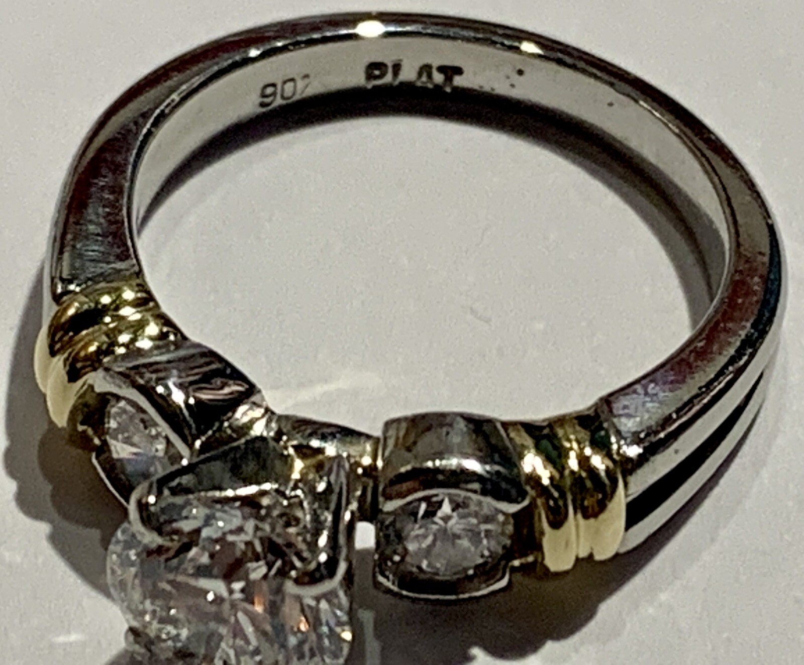 Solid Platinum Diamond Ring Solitaire E VS1  CVD … - image 5