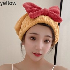 1X Princess Bow Hair Drying Cap Thickened Elastic Towel Hat Fast Absorbent Cute