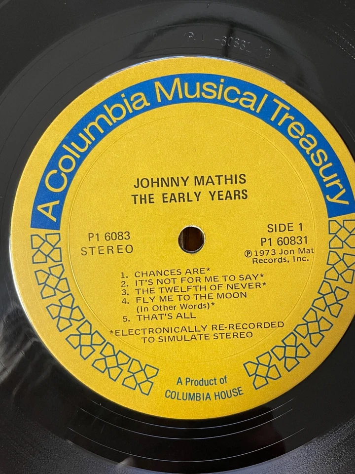 Johnny Mathis The Early Years 2X LP's A Columbia Musical Treasury #2P 6083 - Image 4 of 4