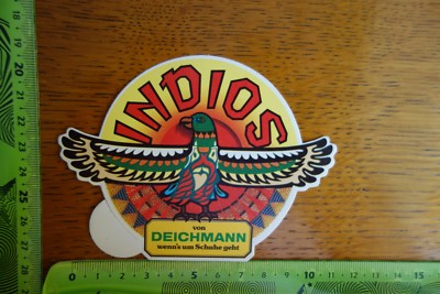 Alter Aufkleber Schuhe DEICHMANN INDIOS