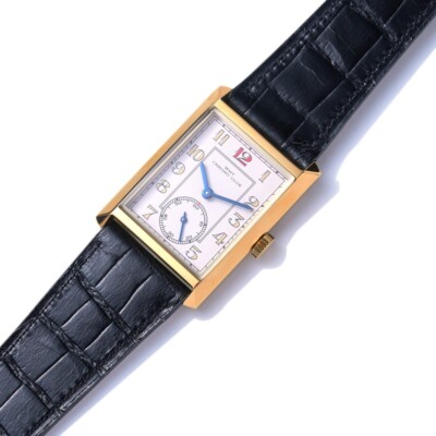 WMT CHRONO CLUB Stahl Quarz Gold Schwarz Rechteckig Leder Unisex Uhr
