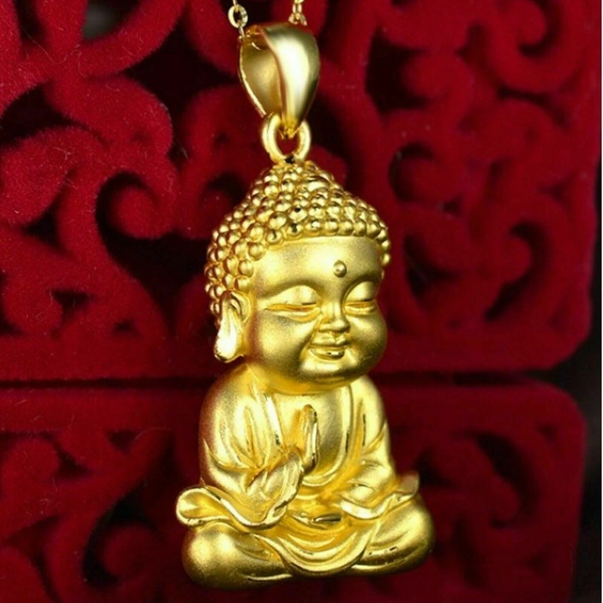 24k Yellow Pendant Accessories  24k Yellow Gold Lucky Pendant