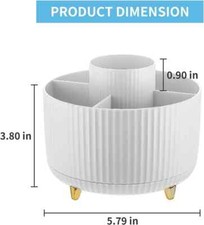 Pencil Pen Holder for Desk, 5 Slots 360 Degree Rotating Desk Organizers and Acc