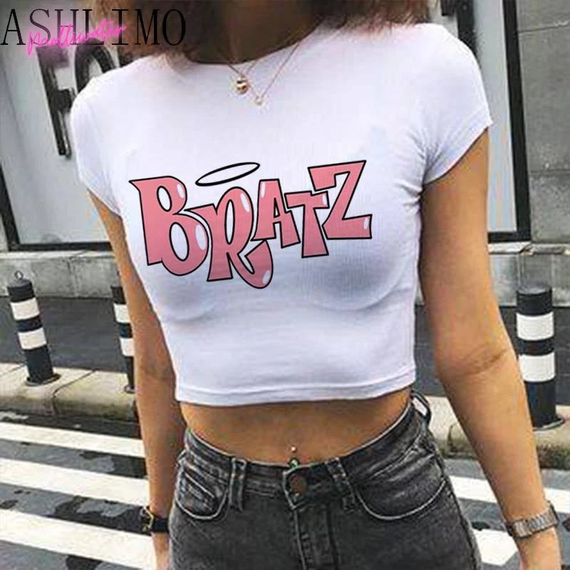 Bratz Y2k T-Shirt Crop top Y2k Vintage 90s Rave cyberpunk era