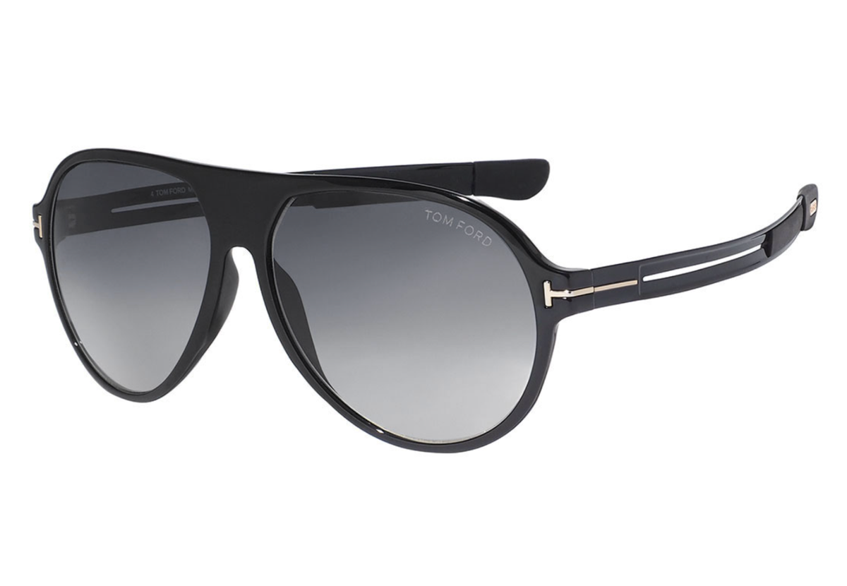 TOM FORD Sunglasses OSCAR TF881 01B 60-14 Black & Gold Frames w