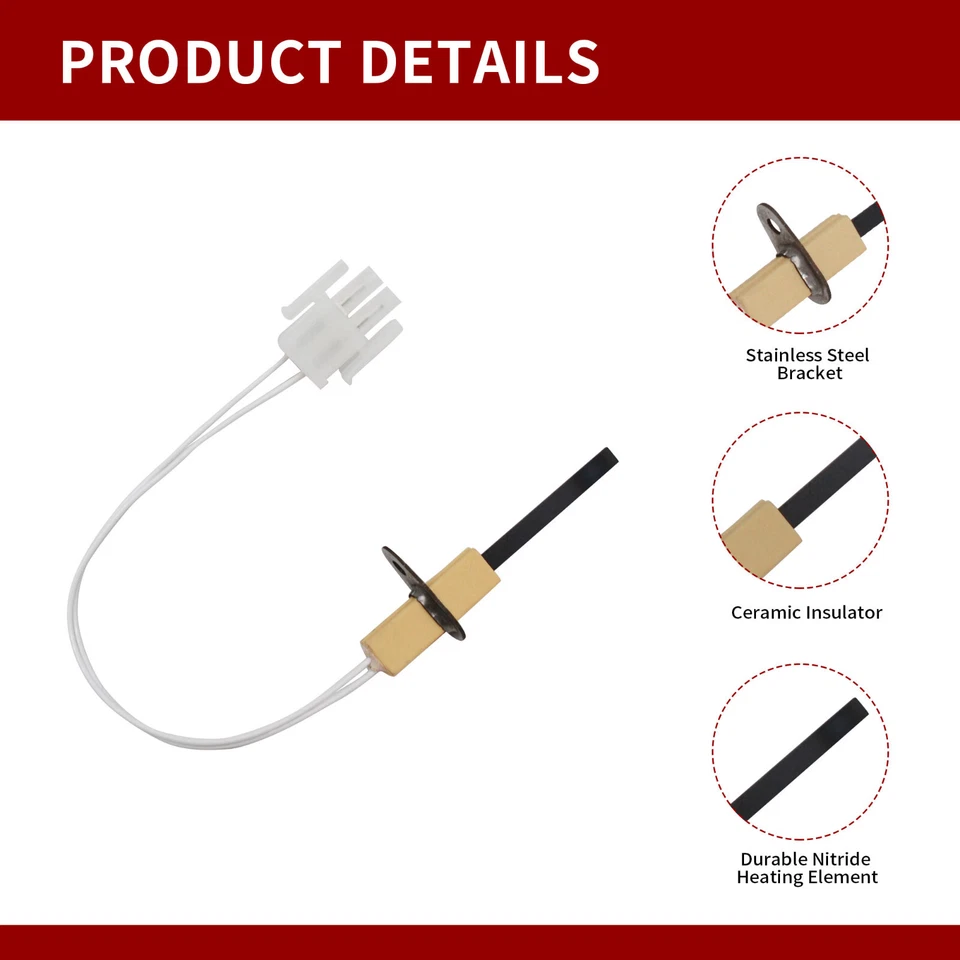 Новый воспламенитель горячей поверхности печи 768A-844, нитрид кремния для Emerson (NI-N001) - Изображение 4 из 4