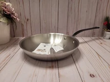 Brand New Mauviel M'URBAN 3 Brushed Stainless Steel 10.2" Frying Pan Onyx Handle