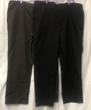 Red Kap Lot of Two (2) Men's Black & Brown (NWT) Work Chinos - 42X32