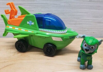 Paw Patrol Aqua Pups Rocky s Sawfish Vehicle & Rocky Figure 2023 