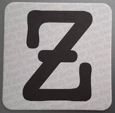 CRAFT BEER COASTER ONE Zed's Beer Bado Brewing Marlton NJ 4'' 1/2 NJ-ZEDS-2