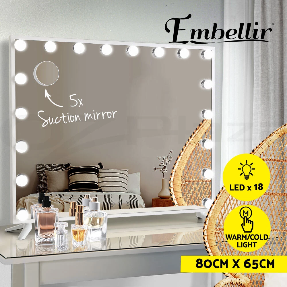 Makeup mirror with 2024 lights for wall