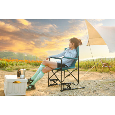 Outdoor Freestyle Rocker Camping Chair, Portable Folding Rocking