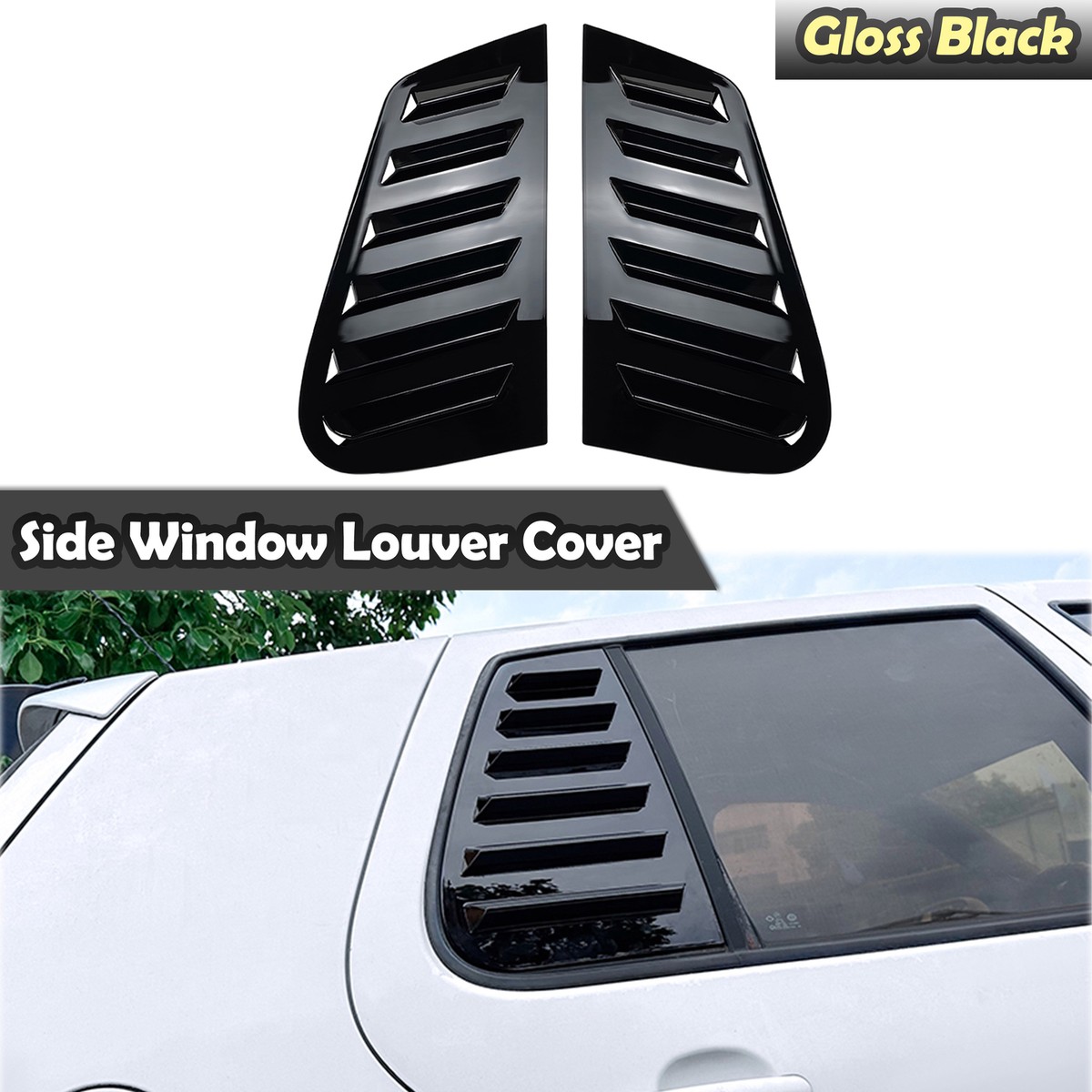 For VW GOLF 4 MK4 IV 1997-2006 GFK Car Rear Side Window Louver