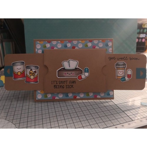 Get Well Pill Better Soon Cutting Dies & Stamps Set – Tissues Soup Bless You + - Picture 7 of 11