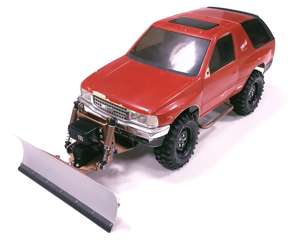 Aluminum rc Snow Plow set for TAMIYA CC-01 pajero Jeep Wrangler ISUZU MU - Image 3 of 4