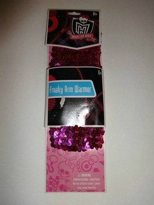 Monster High Freaky Arm Warmer Purple Sequin Set One Size Elastic