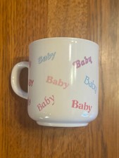 Vintage Russ Berrie C Baby Gift Keepsake Tiny Porcelain Mug Cup 8008