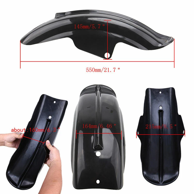 For Harley Sportster Solo Bobber Chopper Cafe Racer Black Rear Mudguard Fender — 第 3/4 张图片