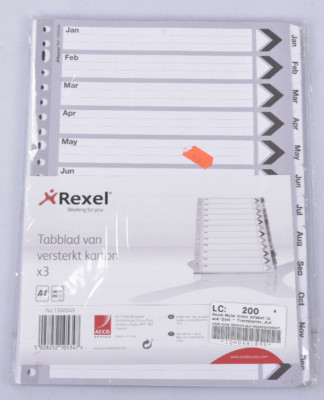 Index Monate Trennblätter Aufschrift für Ordner A4 Trennblätter Register Karton