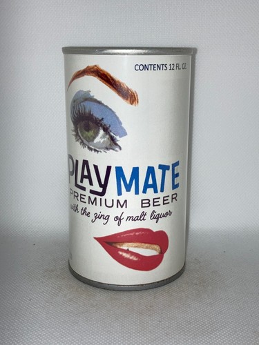Playmate Beer REPLICA / NOVELTY beer can, paper label